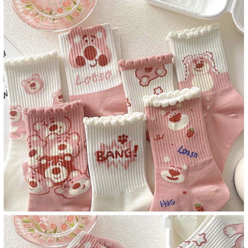 Tất Nữ Cổ Cao Gấu Dâu Dễ Thương - hình 2