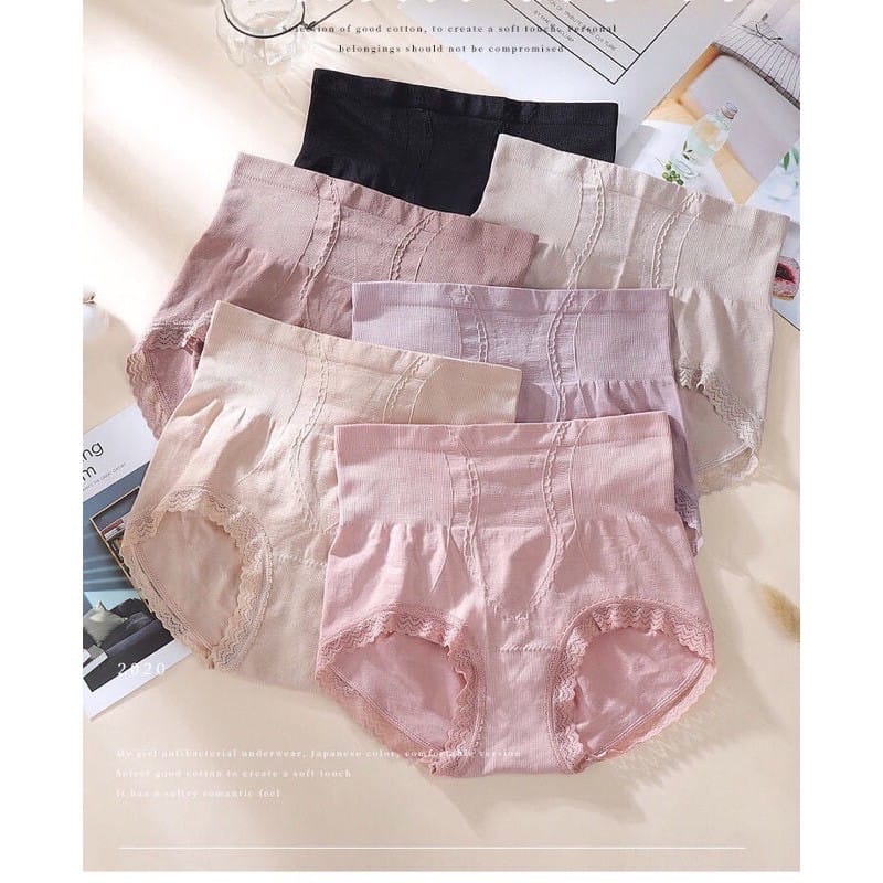 Quần Lót Gen Bụng Cạp Cao Chất Cotton Mềm Mịn - hình 2