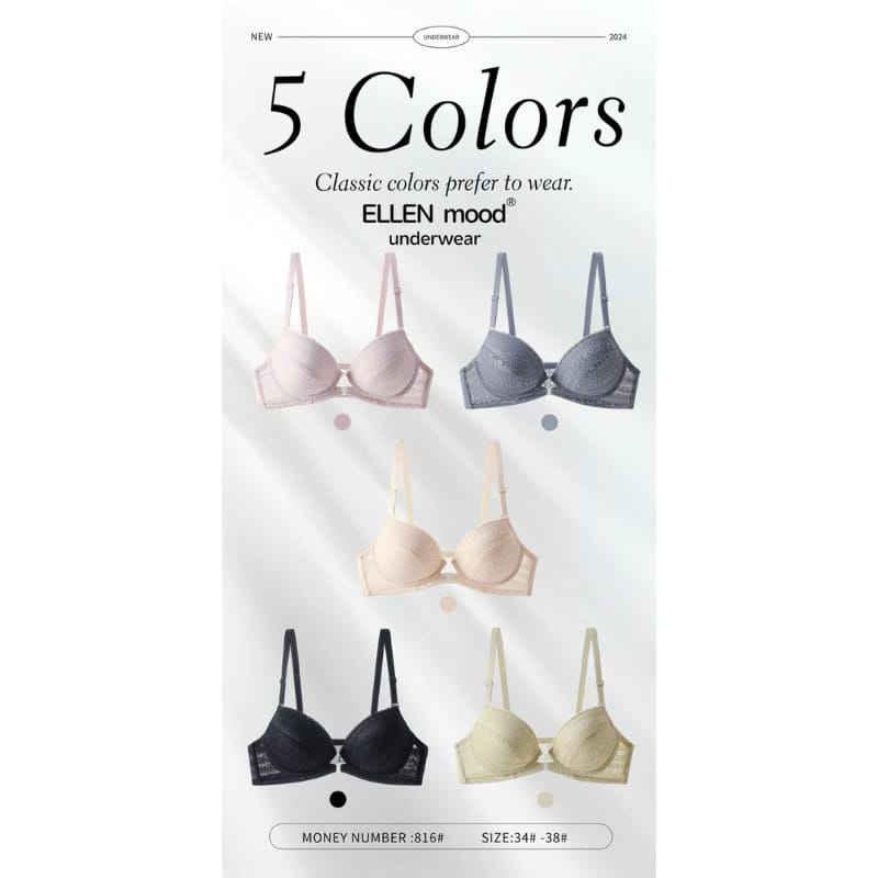 Áo Lót Ren Mút Dày 5cm Thông Hơi Cài Ngực Trước Siêu Đẹp - hình 2