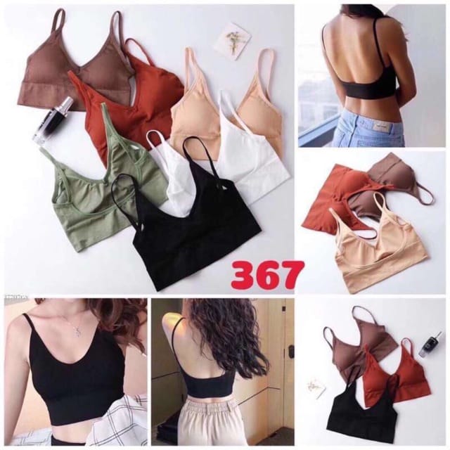 Áo Bra Gân Tăm Hở Lưng Khoét U Xuất Nhật Siêu Hot - hình 2