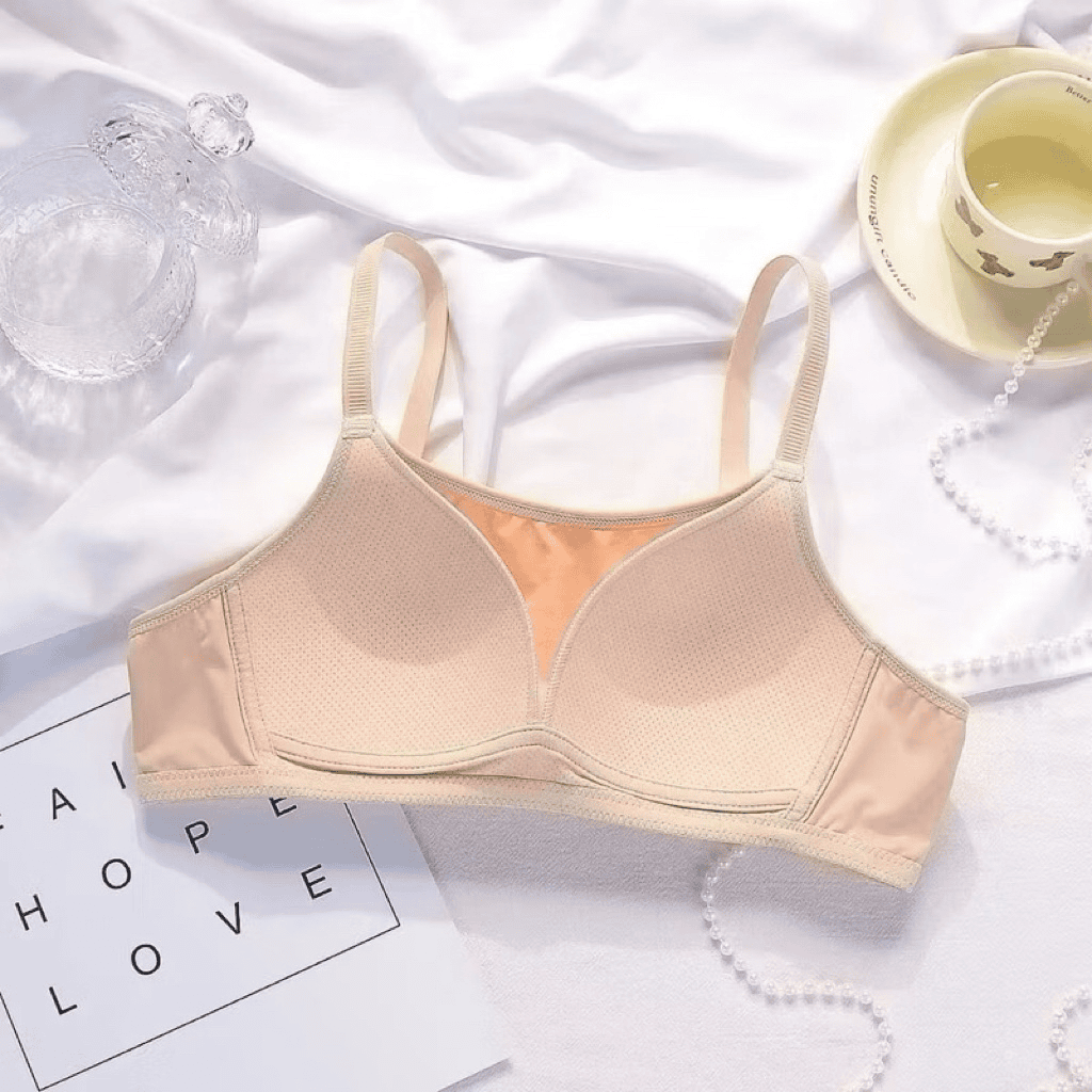 Áo Lót Kiêm Bra Chất Liệu Cotton Không Gọng Mút Mỏng Thông Hơi Thoáng Khí - hình 2