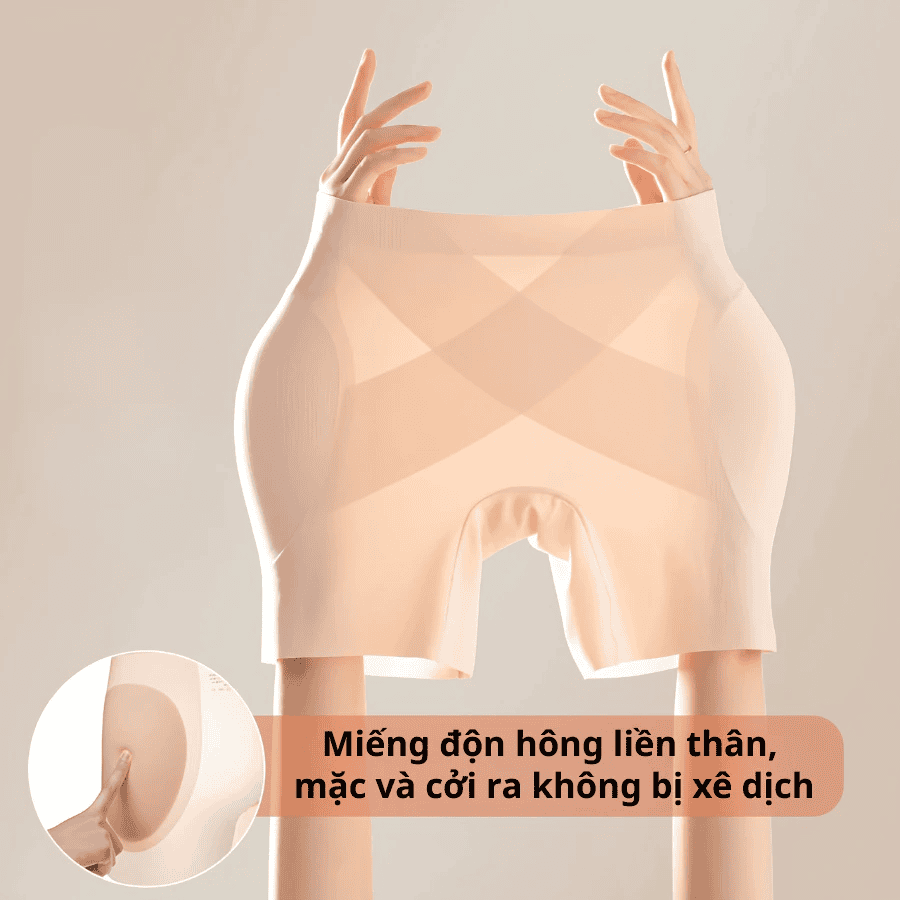 Quần Độn Hông Tự Nhiên Mút Liền Chất Su Thoáng Khí Không Lộ Viền - hình 3