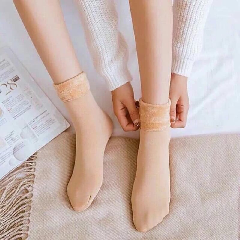 Loại Dày Đẹp - Tất Lót Lông Giữ Nhiệt Cực Ấm