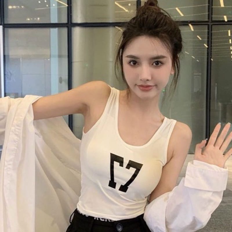 Áo Croptop Chất Vải Su Cao Cấp Sẵn Mút Ôm Body - hình 2