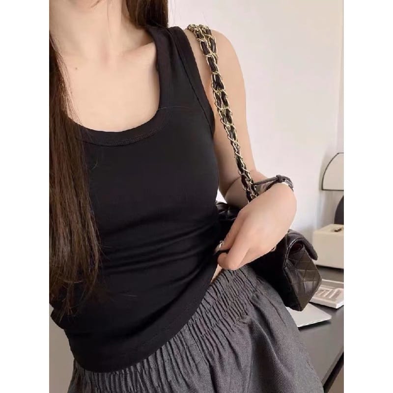 Áo Bra Thun Cotton Dáng Dài Ôm Body