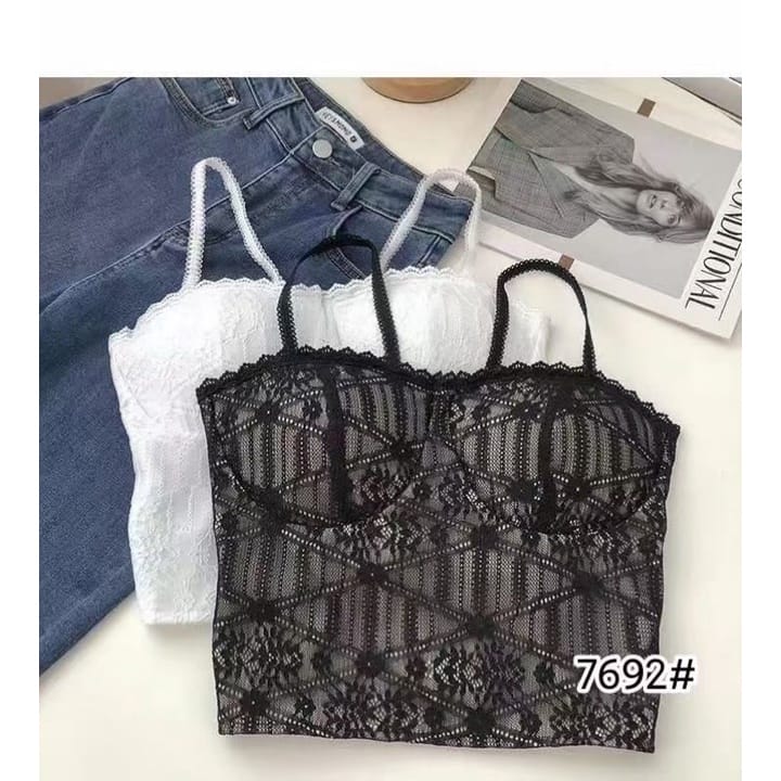 Áo Bra Ren 6D Lưng Chun Kèm Mút Sang Chảnh - hình 2