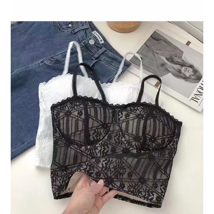 Áo Bra Ren 6D Lưng Chun Kèm Mút Sang Chảnh - hình 3